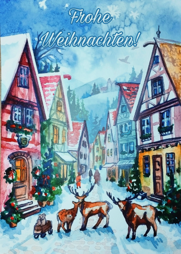 Онлайн-выставка &laquo;Рождественская галерея &ndash; открытки от художников&raquo; (2025 г.)