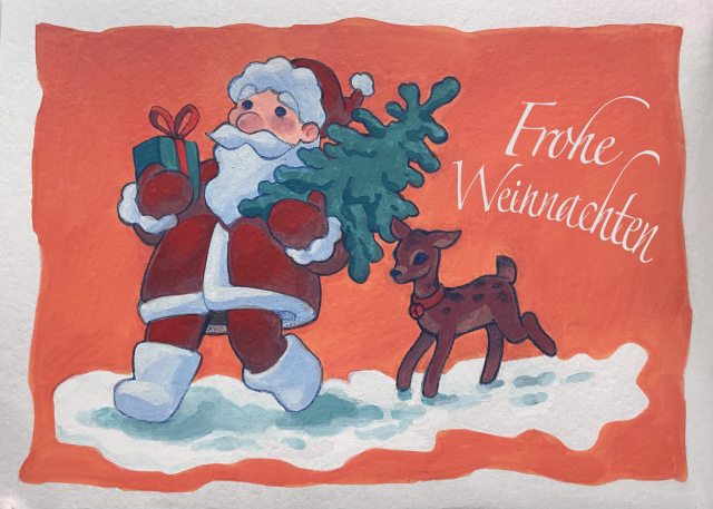 Онлайн-выставка &laquo;Рождественская галерея &ndash; открытки от художников&raquo; (2025 г.)