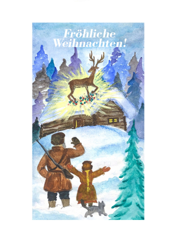 Онлайн-выставка &laquo;Рождественская галерея &ndash; открытки от художников&raquo; (2025 г.)