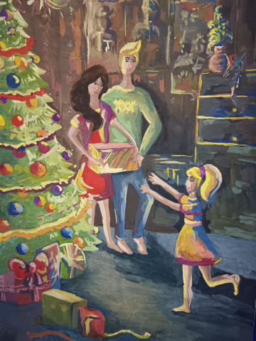 Онлайн-выставка &laquo;Рождественская галерея &ndash; открытки от художников&raquo; (2025 г.)