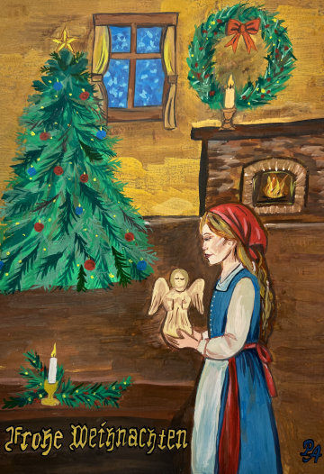 Онлайн-выставка &laquo;Рождественская галерея &ndash; открытки от художников&raquo; (2025 г.)