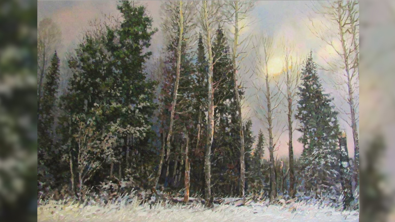 Сибирь. Тайга. 2017, холст, масло, 70х100