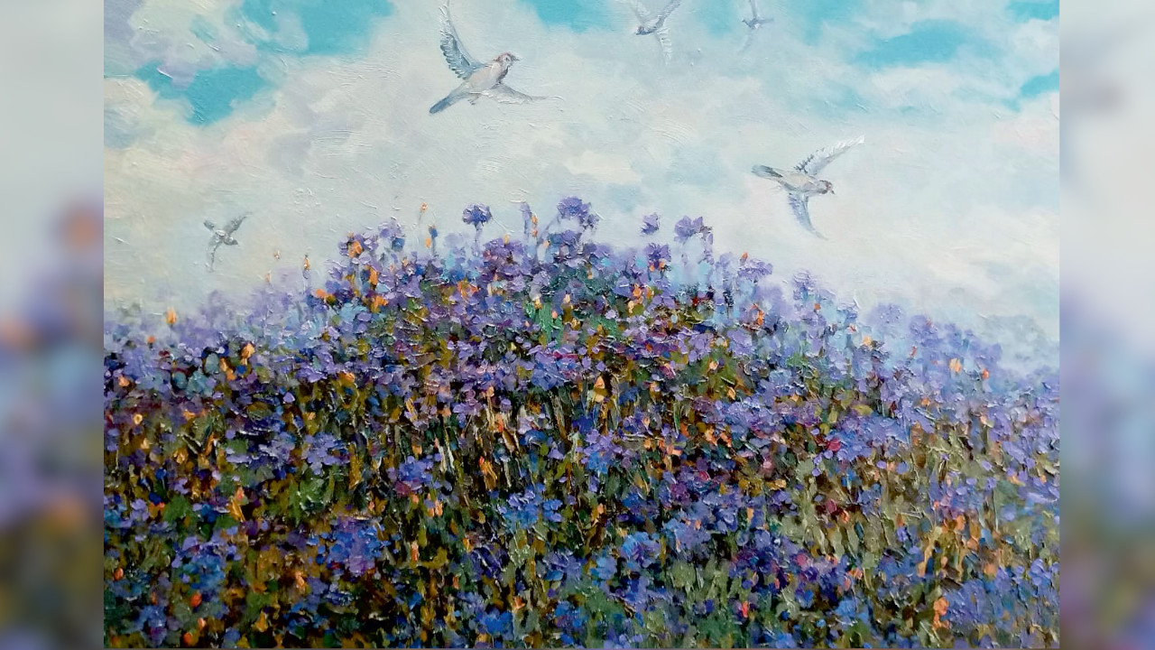 Песня жаворонка. 2025, холст, масло, 60х86