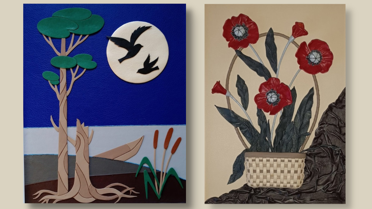 Аппликации из кожи